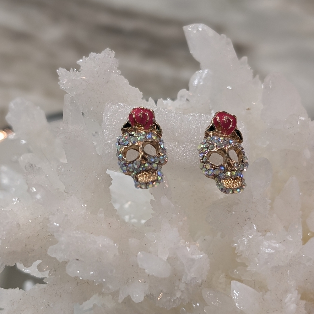 Betsey Johnson Sugar Skull Earrings - Picture 3 of 3